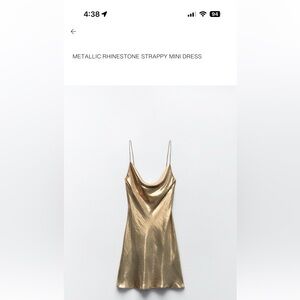 Zara Satin Gold Slip Dress